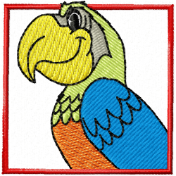 Parrots Embroidery Design 6 Parrots Embroidery Design 6